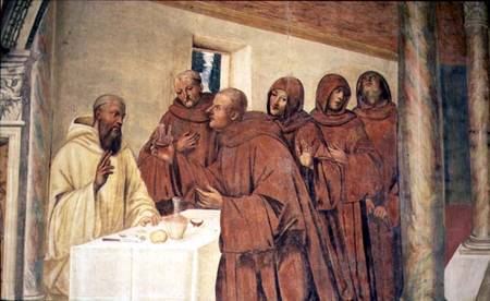 Taking Communion, from the Life of St. Benedict van G. Signorelli