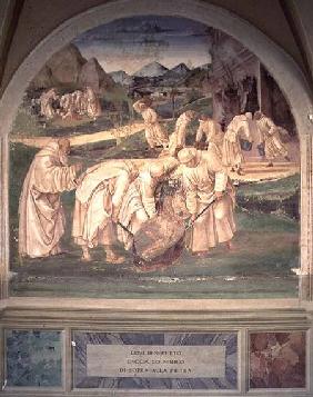 Life of St. Benedict (fresco) (detail)
