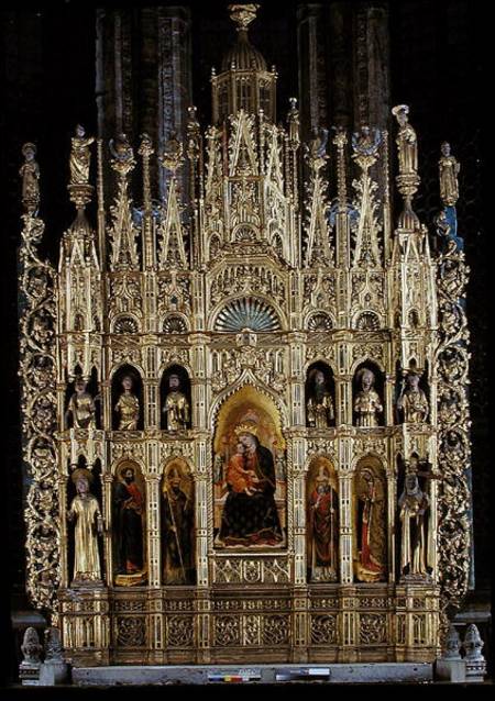 Polyptych of the Virgin and Child and various saints van G. Vivarini