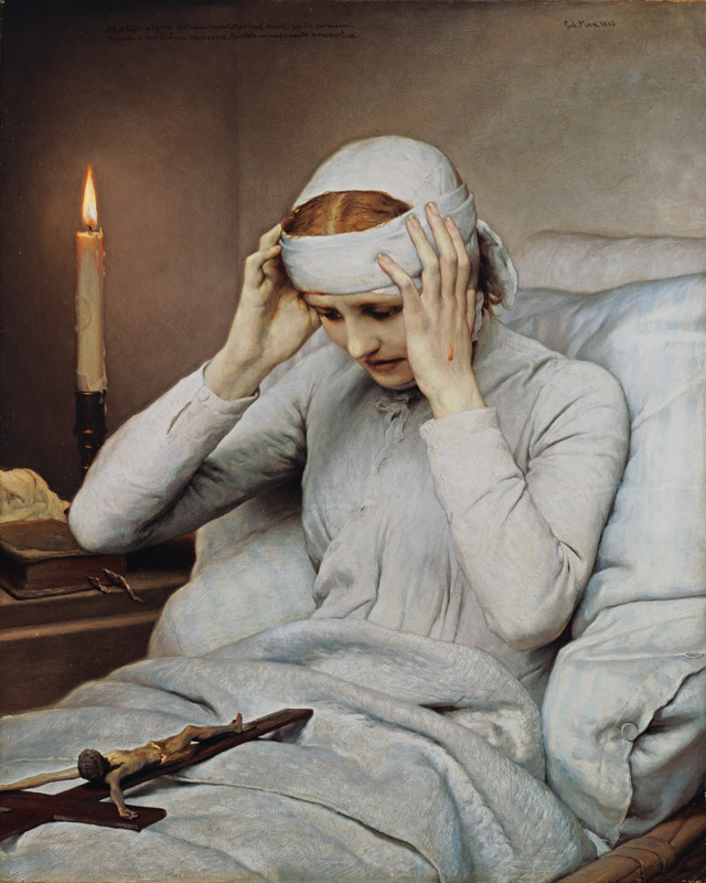 Die ekstatische Jungfrau Katharina Emmerick. van Gabriel von Max