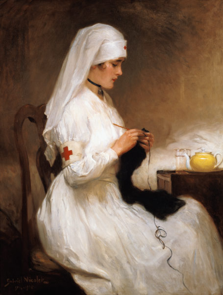 Portrait of a Nurse from the Red Cross van Gabriel Emile Niscolet