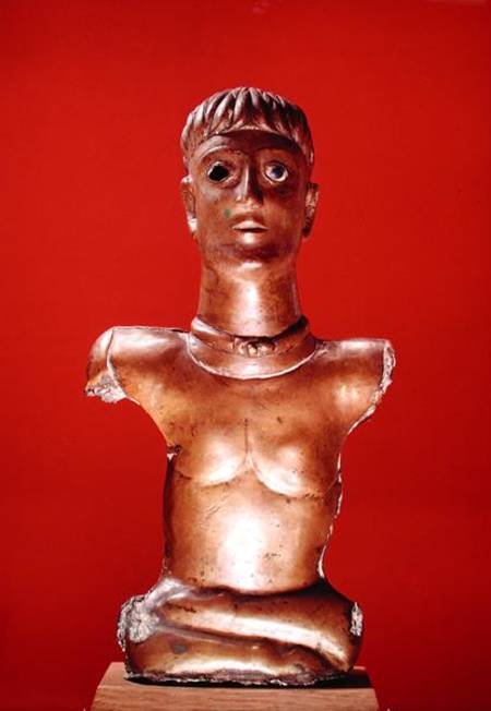 Figure of a god wearing a torque sitting cross-legged, from Bournay van Gallo-Roman