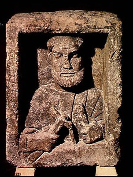 Stele depicting a cooper van Gallo-Roman