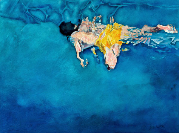 Swimmer in Yellow, 1990  van Gareth Lloyd  Ball