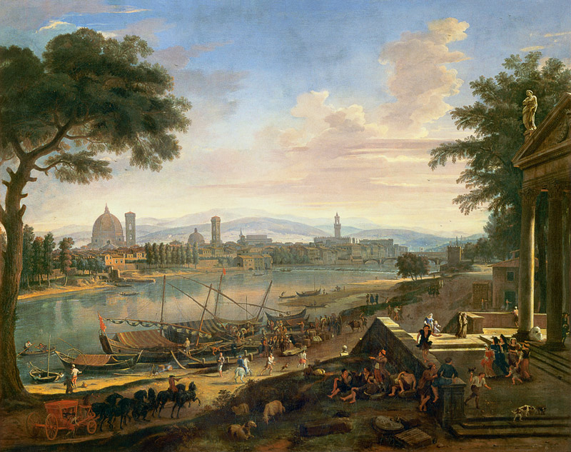 Ansicht von Florenz mit Pignone. van Gaspar Adriaens van Wittel