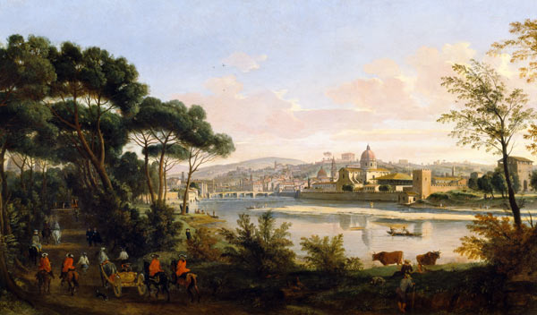 View of Florence from the Cascine van Gaspar Adriaens van Wittel