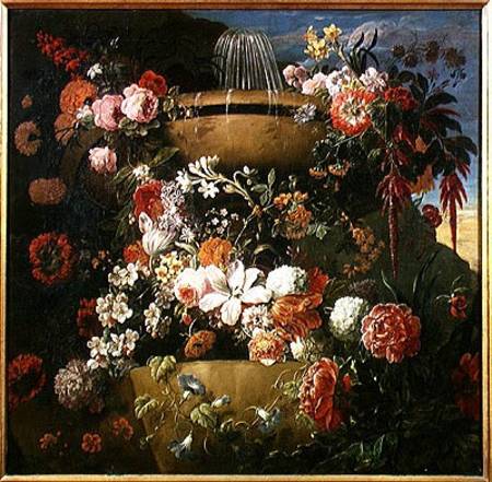 Basin and Flowers van Gaspar Peeter d.J Verbruggen