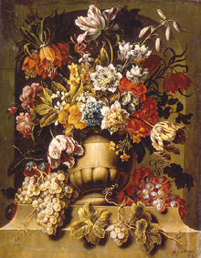 Blumen in Steinvase van Gaspar Peeter d.J Verbruggen