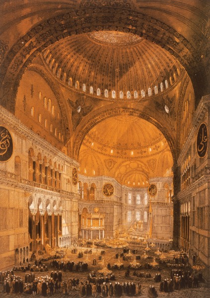 Constantinople , Hagia Sophia van Gaspard Fossati