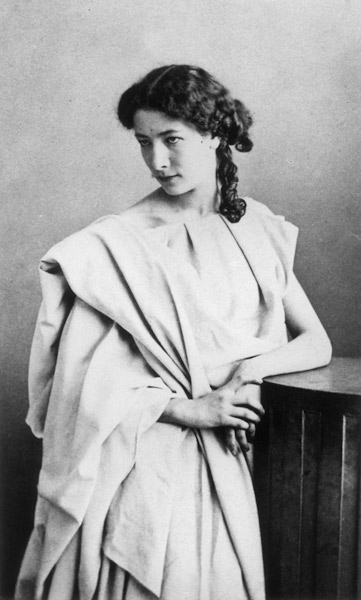 Sarah Bernhardt (1844-1923) in the role of Junie in ''Britannicus'' by Jean Racine (1639-99) c.1860  van Gaspard Felix Tournachon Nadar