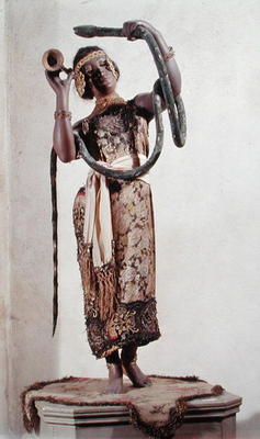 Automaton of a Snake-Charmer, c.1902 (mixed media) van Gaston Decamps