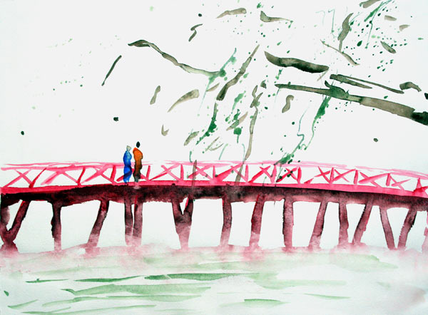 Brücke in Hanoi van Hans-Jürgen Gaudeck