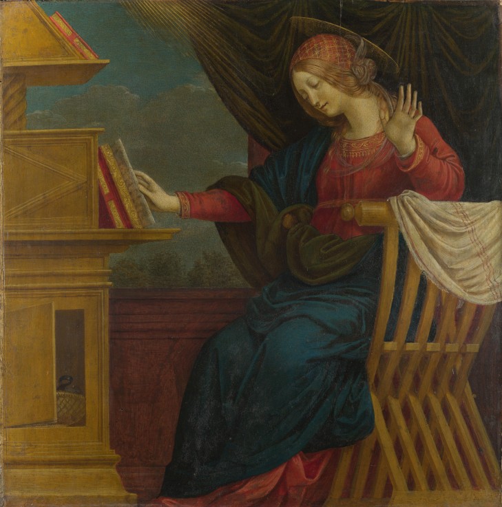 The Virgin Mary (Panel from an Altarpiece: The Annunciation) van Gaudenzio Ferrari