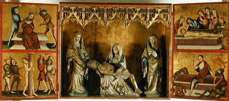 Altarpiece depicting the Lamentation and the Passion of Christ (Altar of St. Elizabeth Thuringia) van Gdansk School