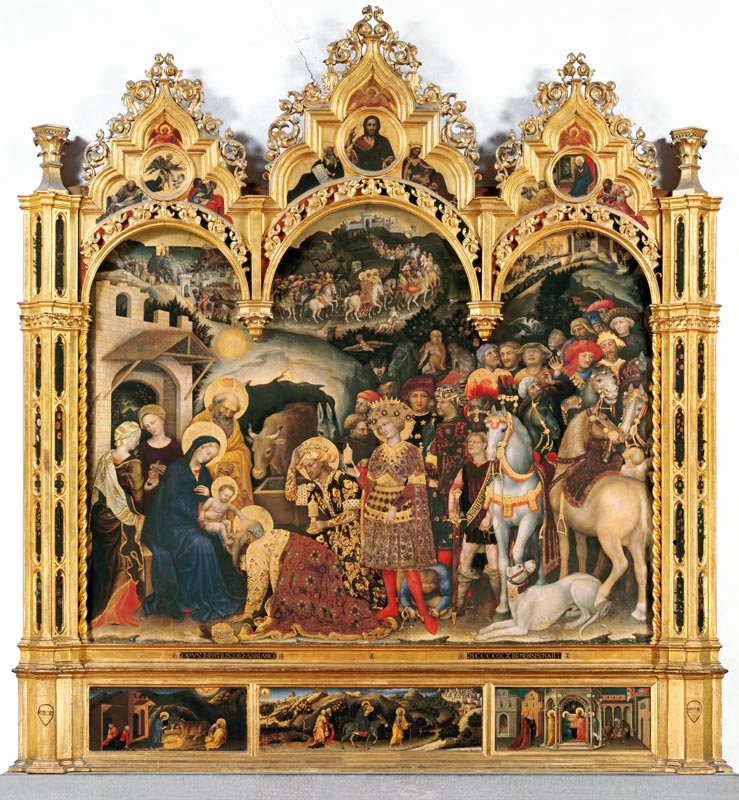 Adoration of the Magi (altarpiece) (for details see 69436 and 69438) van Gentile da Fabriano