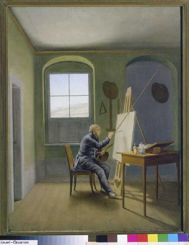 Caspar David Friedrich im Atelier van Georg Friedrich Kersting