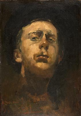 Zelfportret met lorgnet George Hendrik Breitner