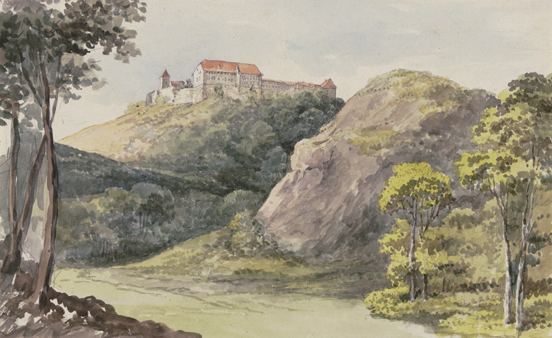 View of the Wartburg van Georg Melchior Kraus