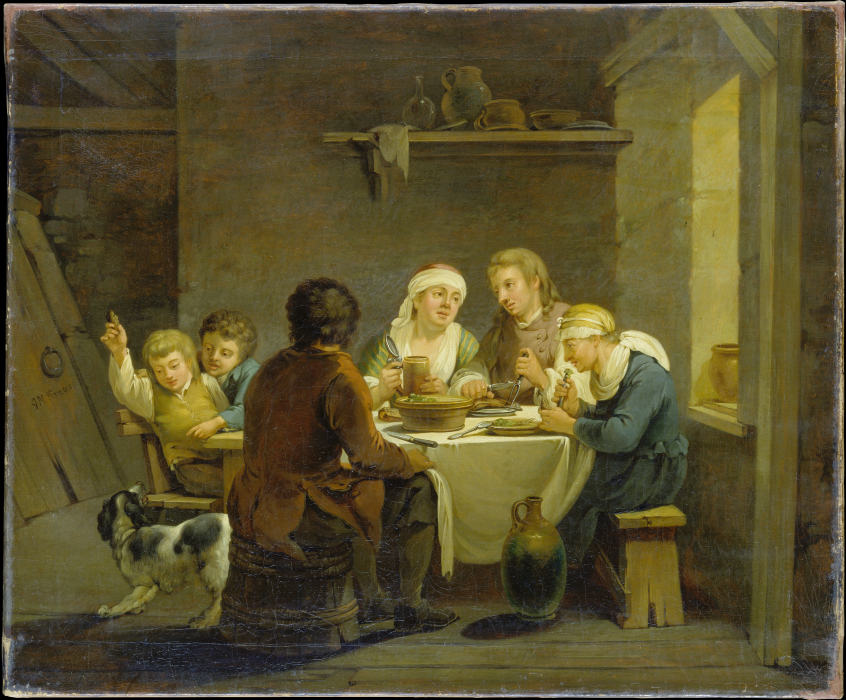 A Family at Table van Georg Melchior Kraus