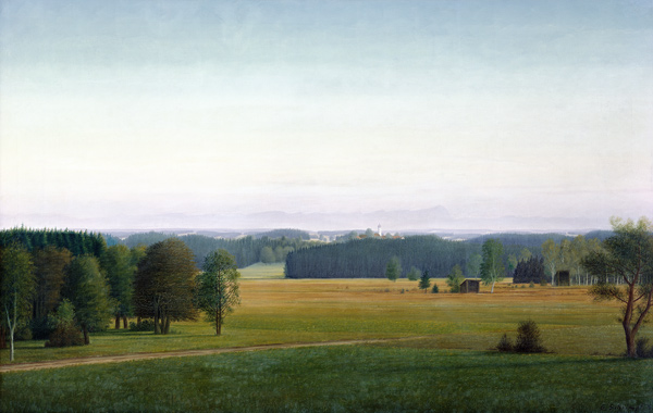 Landschaft bei Münsing van Georg Schrimpf