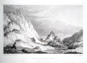 Iceberg adhering to icy reef, with the view to seaward, from 'Narrative of a Journey to the Shores o