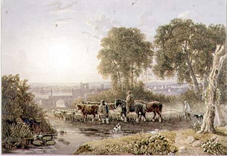 Landscape with Drovers van George Barret