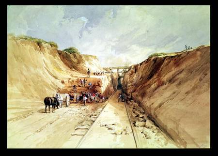Construction of a Railway line van George Childes