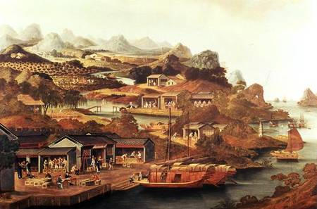 Tea Trade in China van George Chinnery