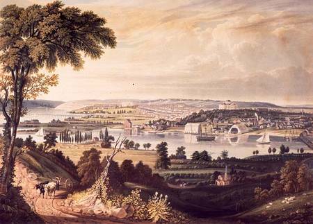 The City of Washington from beyond the Navy Yard, engraved by William James Bennett van George Cooke