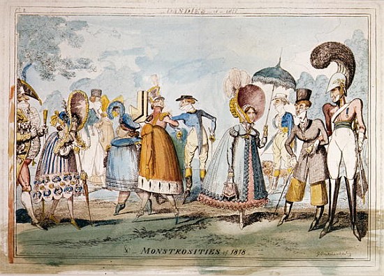 Monstrosities of 1818, van George Cruikshank