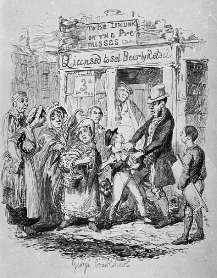 Oliver claimed his affectionate friends, from ''The Adventures of Oliver Twist''Charles Dickens (181 van George Cruikshank