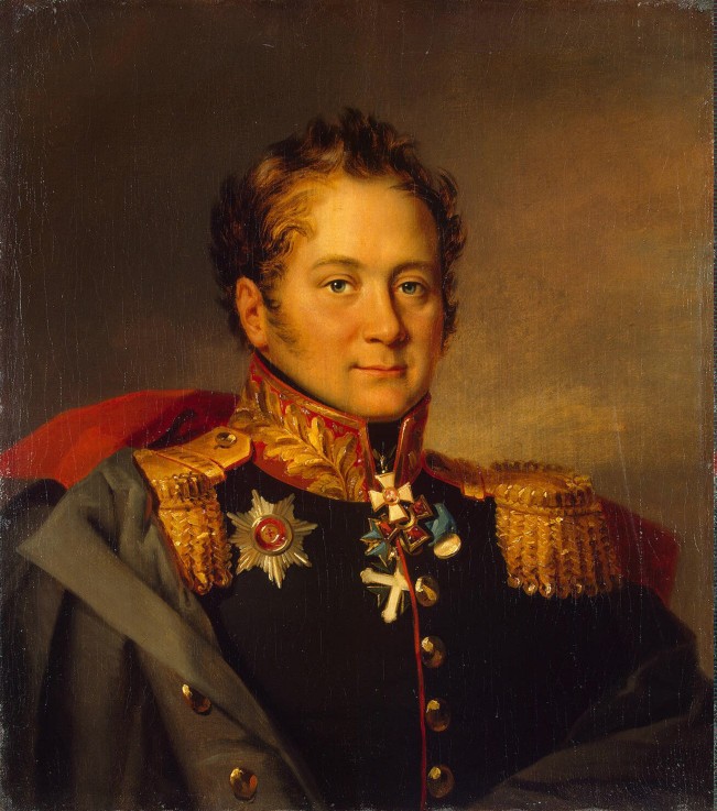Portrait of General Alexander Alexandrovich Pisarev (1780-1848) van George Dawe