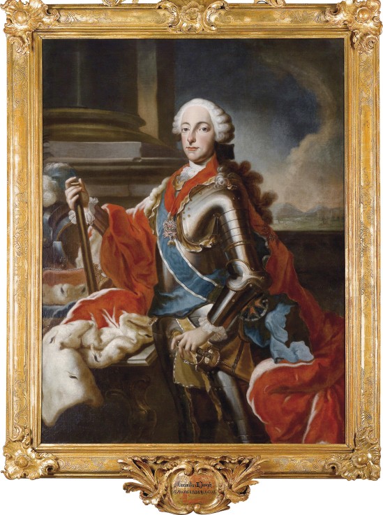 Portrait of Maximilian III Joseph (1727-1777), Elector of Bavaria van George Desmarées