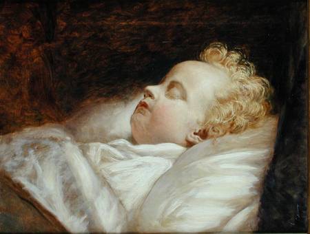 Young Frederick Asleep at Last c.1855 van George Elgar Hicks