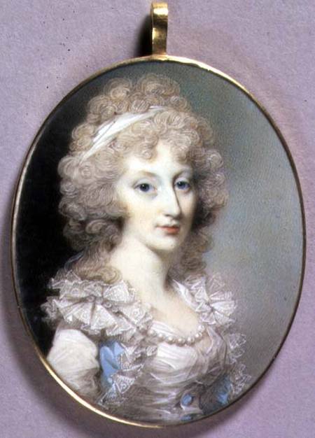 Portrait Miniature of Elizabeth Blunt (b.c.1766) c.1796-1800 (w/c on ivory) van George Engleheart