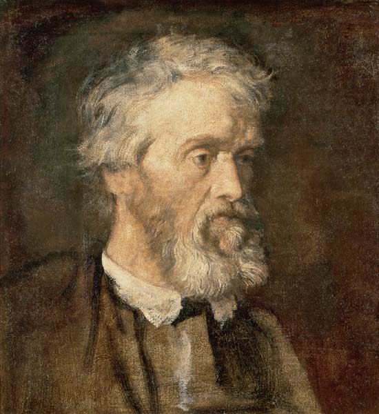 Portrait of Thomas Carlyle (1795-1881) van George Frederick Watts