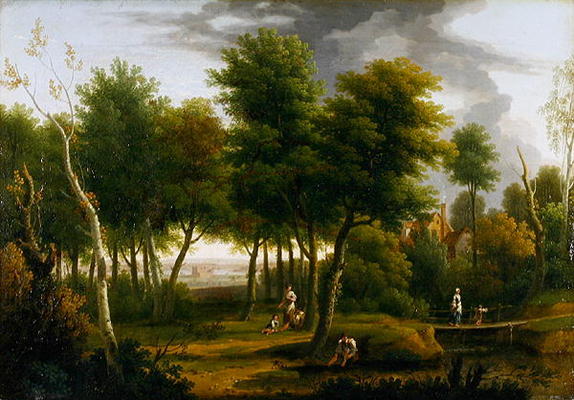 Woody Landscape, 1757 (oil on canvas) van George Lambert