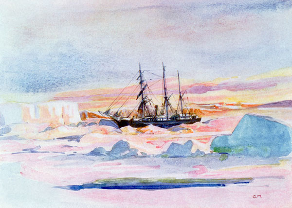 Aurora Australis, illustration from ''The Heart of the Antarctic: The Nimrod Expedition to the South van George Marston