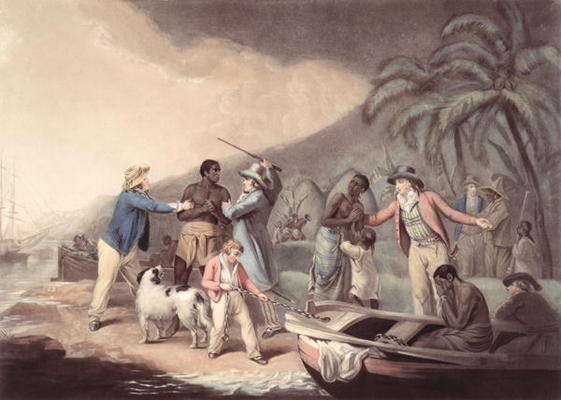 The Slave Trade, engraved by J.R. Smith (coloured engraving) van George Morland