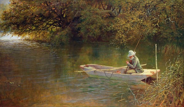 Contentment, A Corner of a Norfolk Broad van George Parsons Norman