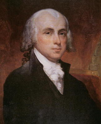 James Madison (1751-1836) (colour litho) van George Peter Alexander Healy