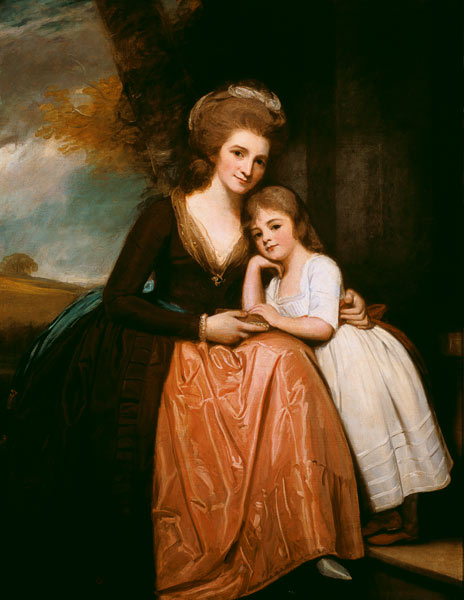 Portrait of Mrs Bracebridge and her daughter Mary van George Romney