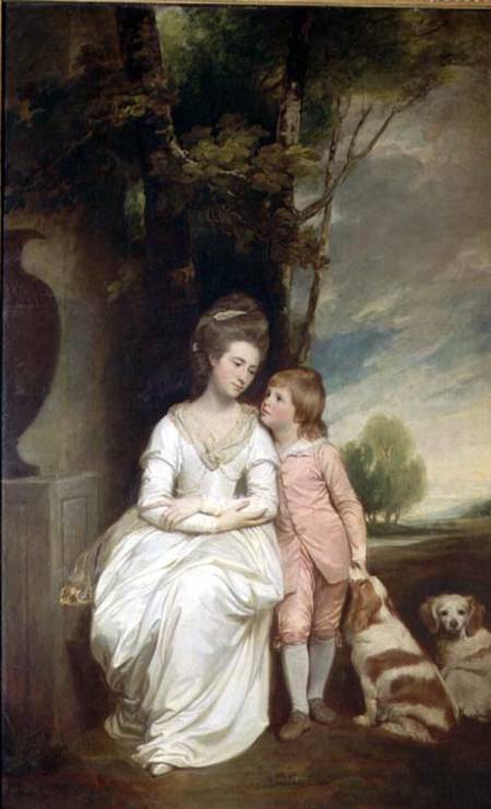 The Countess of Albemarle and her son van George Romney