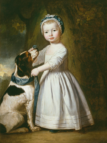 Little Boy with a Dog van George Romney