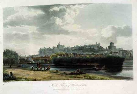 The North Front of Windsor Castle, from 'Royal Residences', engraved by Thomas Sutherland (b.1785), van George Samuel