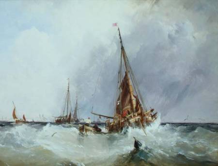 Shipping in the Solent van George the Elder Chambers