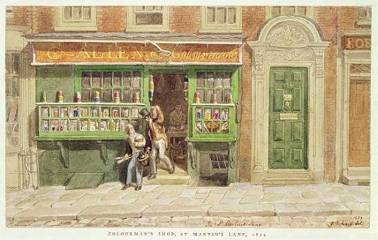 Colourman''s Shop, St Martin''s Lane van George the Elder Scharf