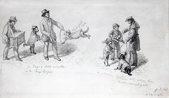 Street Performers, c.1839-43 van George the Elder Scharf