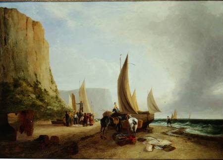 Fishermen unloading their catch van George Vincent