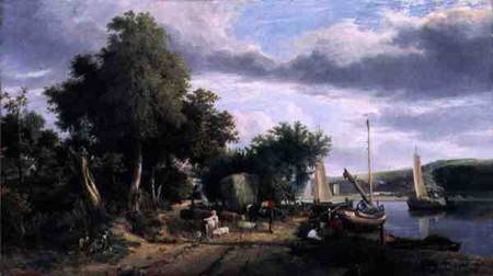 View on the River Yare Near Norwich van George Vincent
